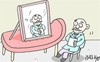 Cartoon: confrontation (small) by yasar kemal turan tagged confrontation,psikiyatrist,terapi,psikoloji,mirror,psychiatry