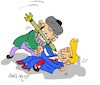 Cartoon: deadly dance (small) by yasar kemal turan tagged crazy,game