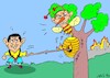 Cartoon: dangerous games (small) by yasar kemal turan tagged dangerous,games