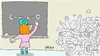 Cartoon: education in Turkey (small) by yasar kemal turan tagged large,account,schoolgirl,education,in,turkey