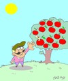 Cartoon: founded Apple (small) by yasar kemal turan tagged founded,apple,worm