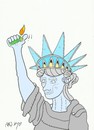 Cartoon: lighter (small) by yasar kemal turan tagged lighter,statue,of,liberty,usa