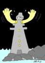 Cartoon: Lighthouse case (small) by yasar kemal turan tagged lighthouse,case
