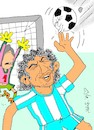 Cartoon: Maradona (small) by yasar kemal turan tagged maradona