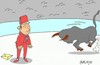 Cartoon: matador (small) by yasar kemal turan tagged suicide,matador,bull