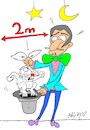 Cartoon: mesafe (small) by yasar kemal turan tagged mesafe