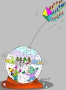 Cartoon: narrow space (small) by yasar kemal turan tagged narrow,space