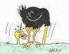 Cartoon: pardon-ostrich (small) by yasar kemal turan tagged ostrich,pardon,stool,wc