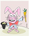 Cartoon: perception (small) by yasar kemal turan tagged perception rabbit carrots love magic