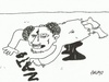 Cartoon: perpetrator (small) by yasar kemal turan tagged perpetrator,nato,kaddafi,death