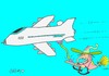 Cartoon: supply (small) by yasar kemal turan tagged supply witch aircraft