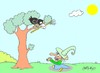 Cartoon: witch (small) by yasar kemal turan tagged witch crow broom fox cheese