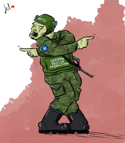 Cartoon: NATkenstein (medium) by Emanuele Del Rosso tagged nato,ukraine,russia,nato,ukraine,russia