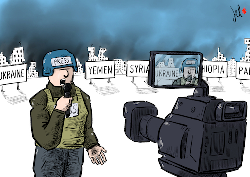 Cartoon: Outside the frame (medium) by Emanuele Del Rosso tagged ukraine,russia,putin,nato,war,europe,media,ukraine,russia,putin,nato,war,europe,media