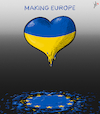 Cartoon: Making Europe (small) by Emanuele Del Rosso tagged ukraine,russia,putin,nato,war,europe