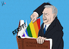 Cartoon: RIP Hungarian school system (small) by Emanuele Del Rosso tagged hungary,orban,lgbtq