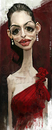 Cartoon: Anne Hathaway by Jeff Stahl (small) by Jeff Stahl tagged anne hathaway actress hollywood star caricature illustration jeff stahl lips eyes glamour red