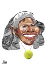 Cartoon: Serena Williams (small) by aungminmin tagged cartoons,caricatures,serena,williams,caricature