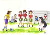 Cartoon: Women Football (small) by aungminmin tagged cartoons,homour,people,football