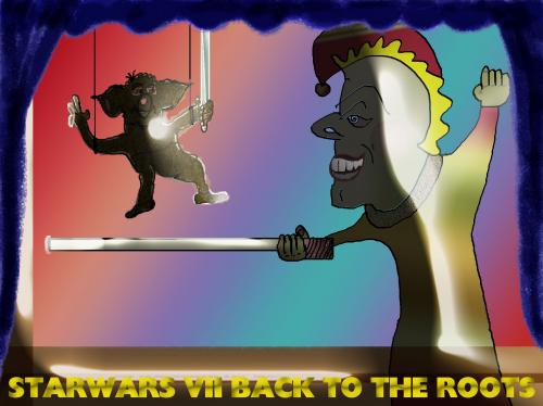 Cartoon: Back to the roots (medium) by Lutz-i tagged starwars
