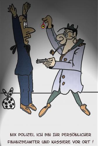 Cartoon: Her mit den Steuern oder wie? (medium) by Lutz-i tagged steuern