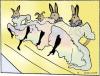 Cartoon: TANZENDE HASEN (small) by Lutz-i tagged ostern toulouse lautrec hasen 