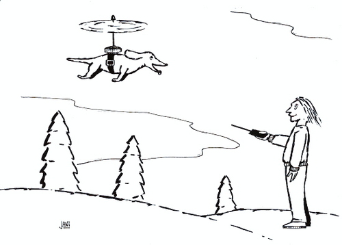Cartoon: Joy of flying (medium) by Jani The Rock tagged dachshund,flying,aviation,freedom
