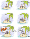 Cartoon: island reader (small) by BONIL tagged island,reader,book,newspaper,bonil