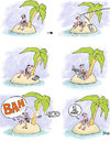 Cartoon: lector isla naufrago (small) by BONIL tagged naufrago,isla,lector,bonil