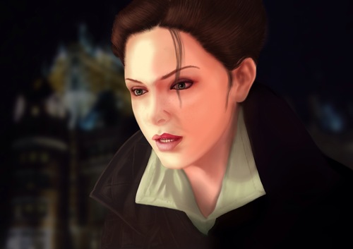 Cartoon: Evie Frye (medium) by alesza tagged evie,frye,assassins,creed,syndicate,fan,art,fanart,portrait,digital,painting