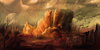 Cartoon: Desert (small) by alesza tagged digital,art,painting,illustration,desert,landscape,nature,environment