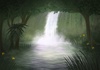 Cartoon: Jungle (small) by alesza tagged jungle dschungel landscape trees waterfall bäume wasserfall
