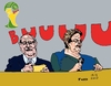 Cartoon: Dilma blamed for corruPTion (small) by Fusca tagged corruption,lula,dilma,pt,brazil,protests,popular,movement