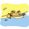 Cartoon: Modern times (small) by fragocomics tagged modern times ski water summer mobile phone cellular iphone smartphone boat sea holidays