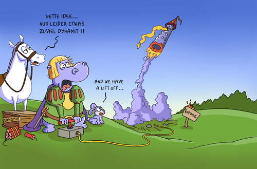 Cartoon: Rapunzel Liftoff (medium) by ChristianP tagged rapunzel,liftoff