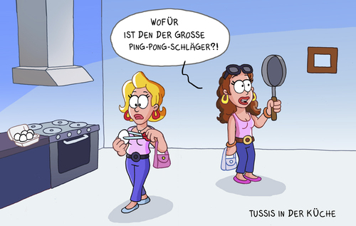 Cartoon: tussis in der küche (medium) by ChristianP tagged tussis,in,der,küche