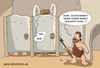 Cartoon: steinzeittoilette (small) by ChristianP tagged steinzeittoilette