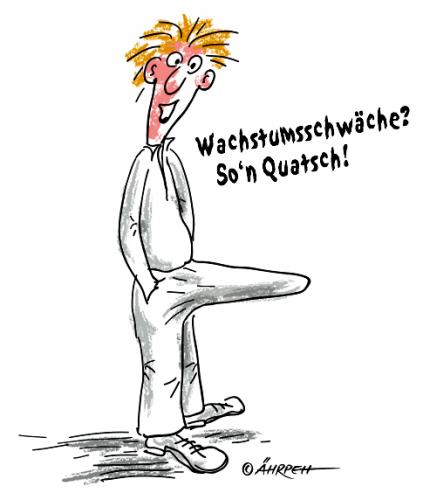 Cartoon: Gegen den Trend! (medium) by rpeter tagged wachstum,schwäche,mann,wirtschaft