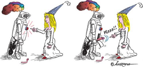Cartoon: Penis-Klappe (medium) by rpeter tagged ritter,burgfraulein