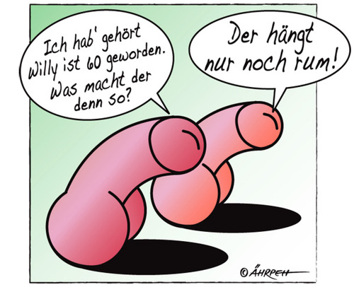 Cartoon: Willys 60ter (medium) by rpeter tagged hängen,60ter,geburtstag