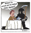 Cartoon: Löffel abgeben (small) by rpeter tagged tod,löffel,restaurant,essen