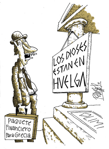 Cartoon: Gods are on strike! (medium) by Ramses tagged greece