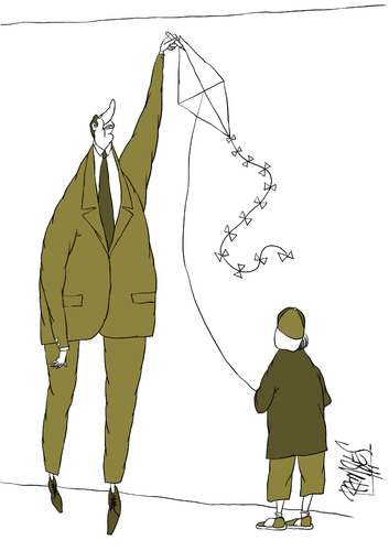Cartoon: Kite! (medium) by Ramses tagged kite,imagination,kids