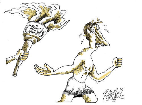 Cartoon: Olympic torch! (medium) by Ramses tagged greece