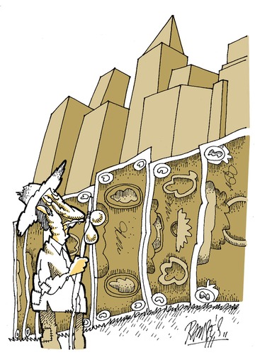 Cartoon: Wall (medium) by Ramses tagged money