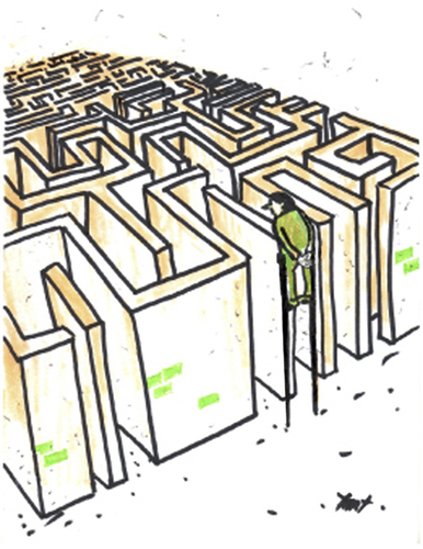 Cartoon: Labyrinth (medium) by Monica Zanet tagged labyrinth,maze,free,zanet
