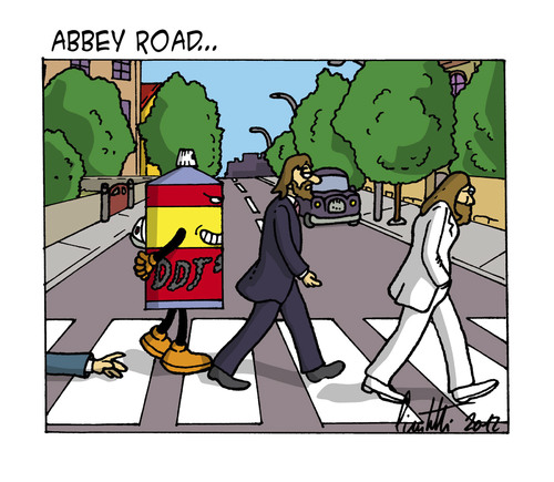 Cartoon: Abbey Road (medium) by ignant tagged the,beatles,cartoon