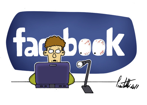 Cartoon: Facebook (medium) by ignant tagged zuckerbook