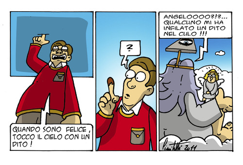 Cartoon: Il cielo con un dito (medium) by ignant tagged dio,umorismo,comic,cartoon