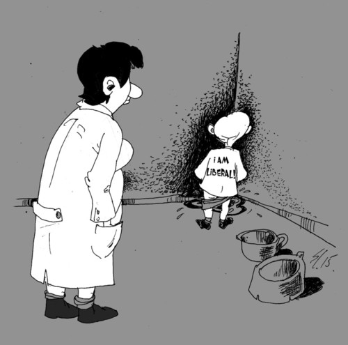 Cartoon: I am Liberal. (medium) by medwed1 tagged liberal